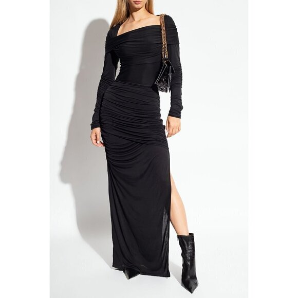 GAUGE81 Elos Maxi Dress in Black 38 6 New Womens Long Gown Hooded - Picture 1 of 16